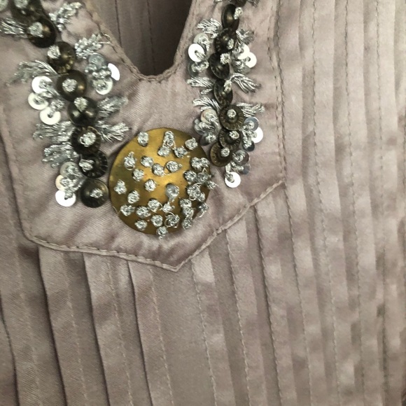 Silk Tunic taupe Sundance - Picture 2 of 10